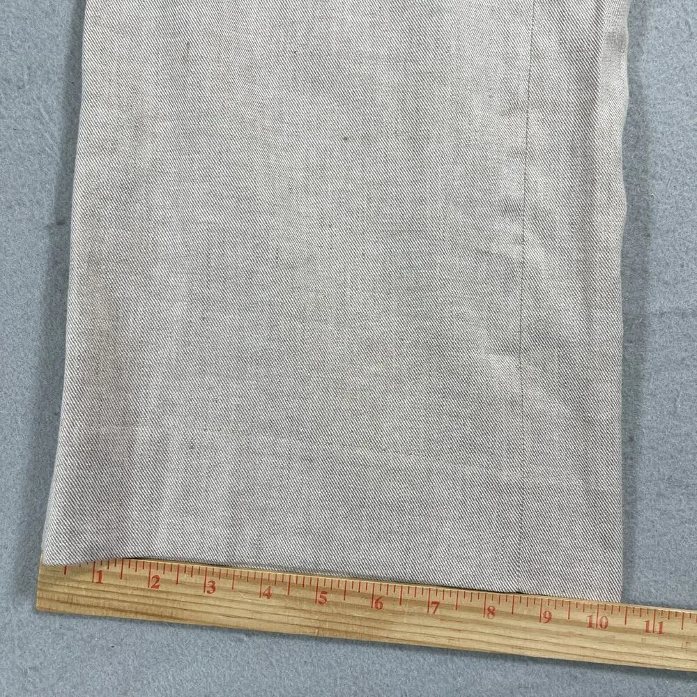 Banana Republic Wide Leg Pants Women 8 High Rise Tie Waist‎ Beige Quiet Luxury